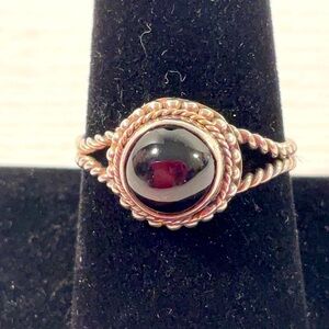 Artesian Black onyx & sterling silver ring size 8.75